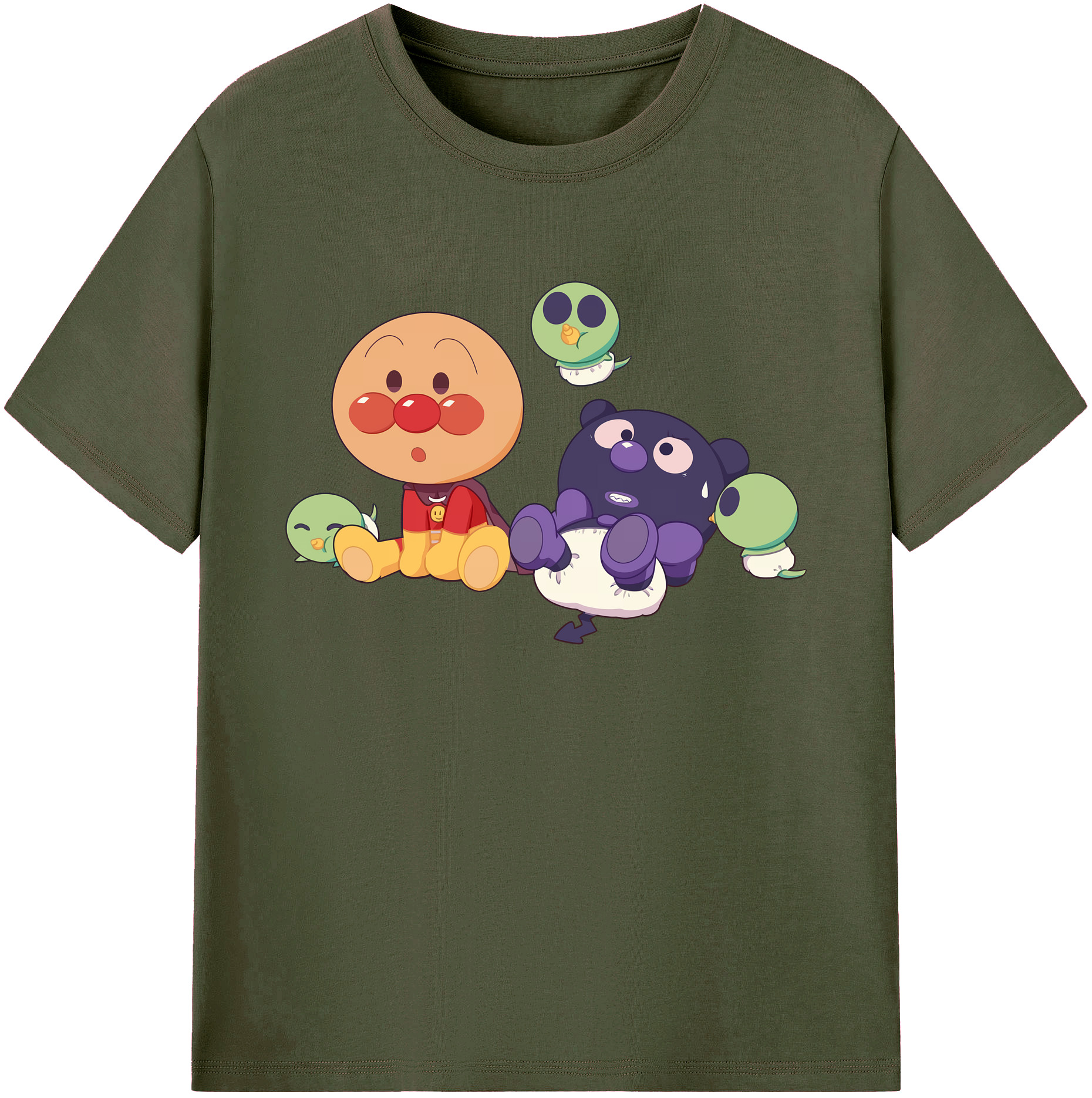 （画像用） アンパンマン Anpanman 綿100％ メンズ半袖Tシャツ｜肌触りやわらか＆通気性